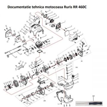 Cilindru pentru motocoasa Ruris RR 460C