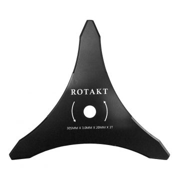 Cutit cosire pentru motocoasa, 3 taisuri, 305 x 20 x 3 mm, Rotakt